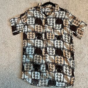 Geometric Patterned Men's Shirt